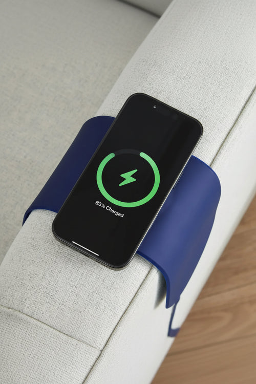Krafted Couch: Fast Charge Wireless Sofa Arm Charger - Deep Blue