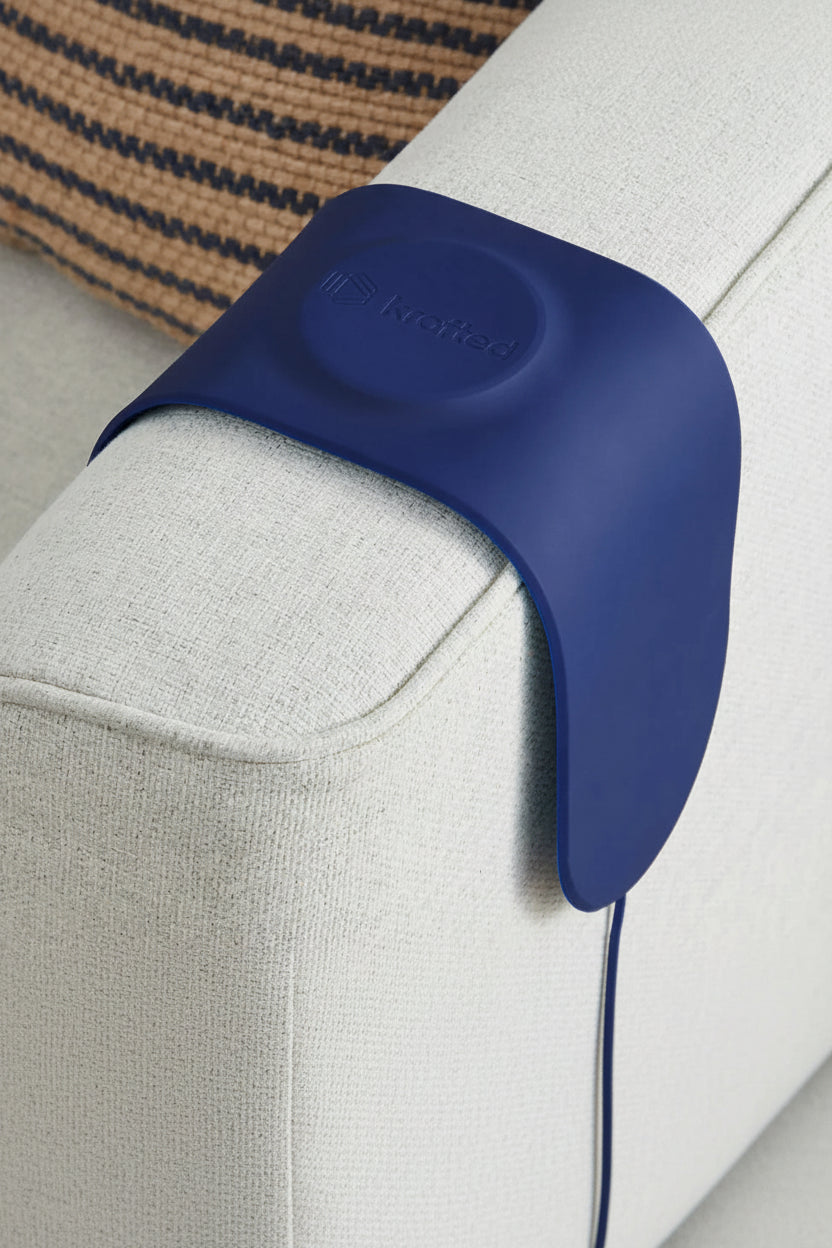 Krafted Couch: Fast Charge Wireless Sofa Arm Charger - Deep Blue