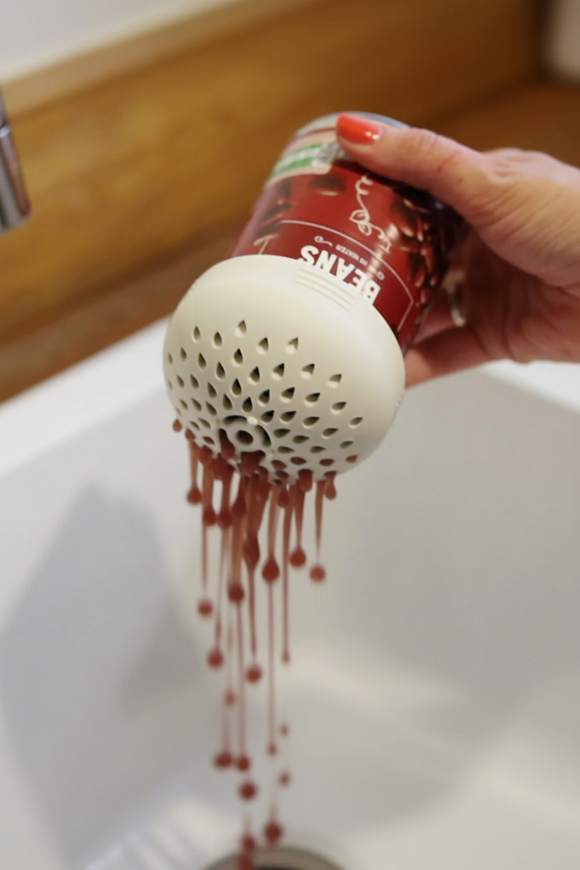 Siftr Micro Silicone Colander: Compact Can Strainer