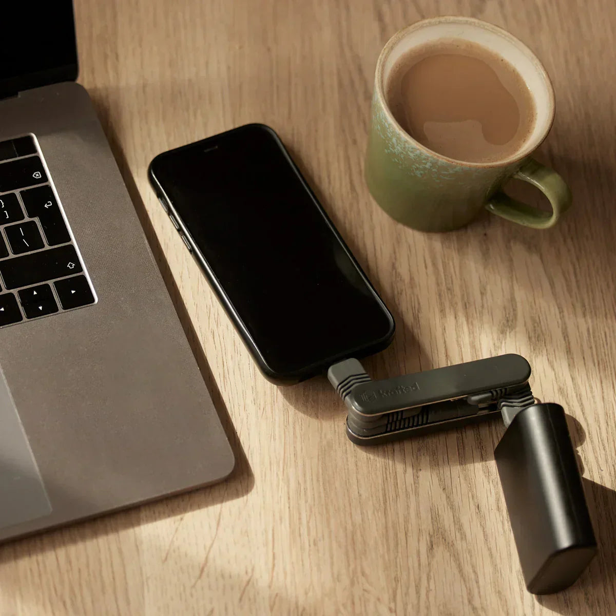 Krafted Connex: All-in-One Multi-Cable Charging Hub - Charcoal Grey
