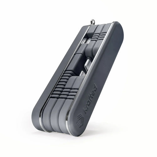Krafted Connex: All-in-One Multi-Cable Charging Hub - Charcoal Grey