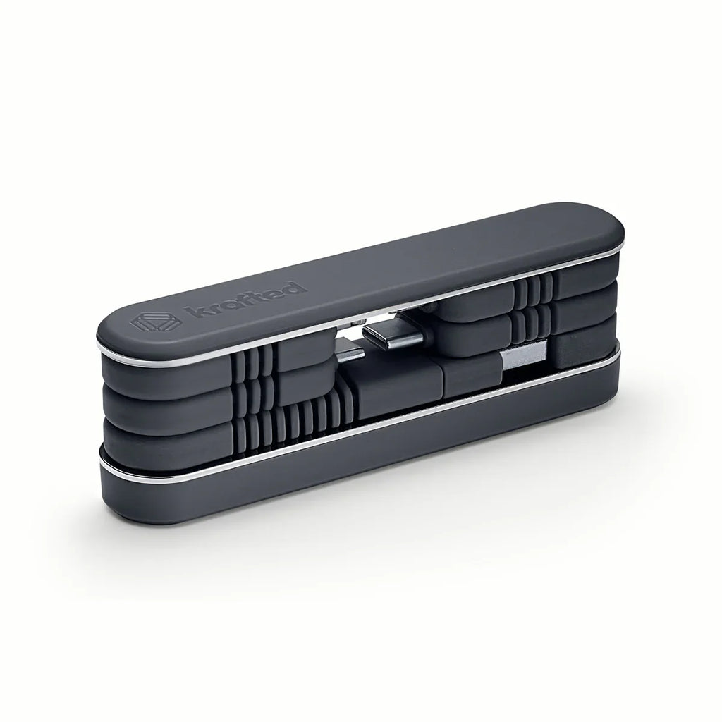 Krafted Connex: All-in-One Multi-Cable Charging Hub - Charcoal Grey
