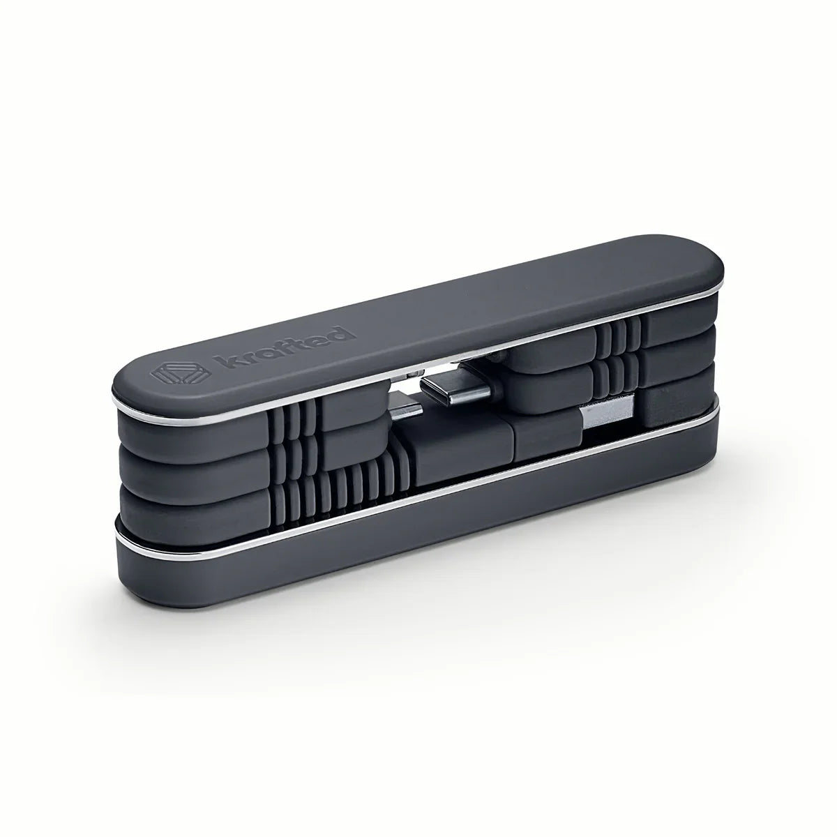 Krafted Connex: All-in-One Multi-Cable Charging Hub - Charcoal Grey