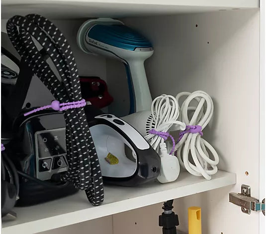 Siftr 18-Piece Reusable Silicone Ties: Multi-Purpose Organisers